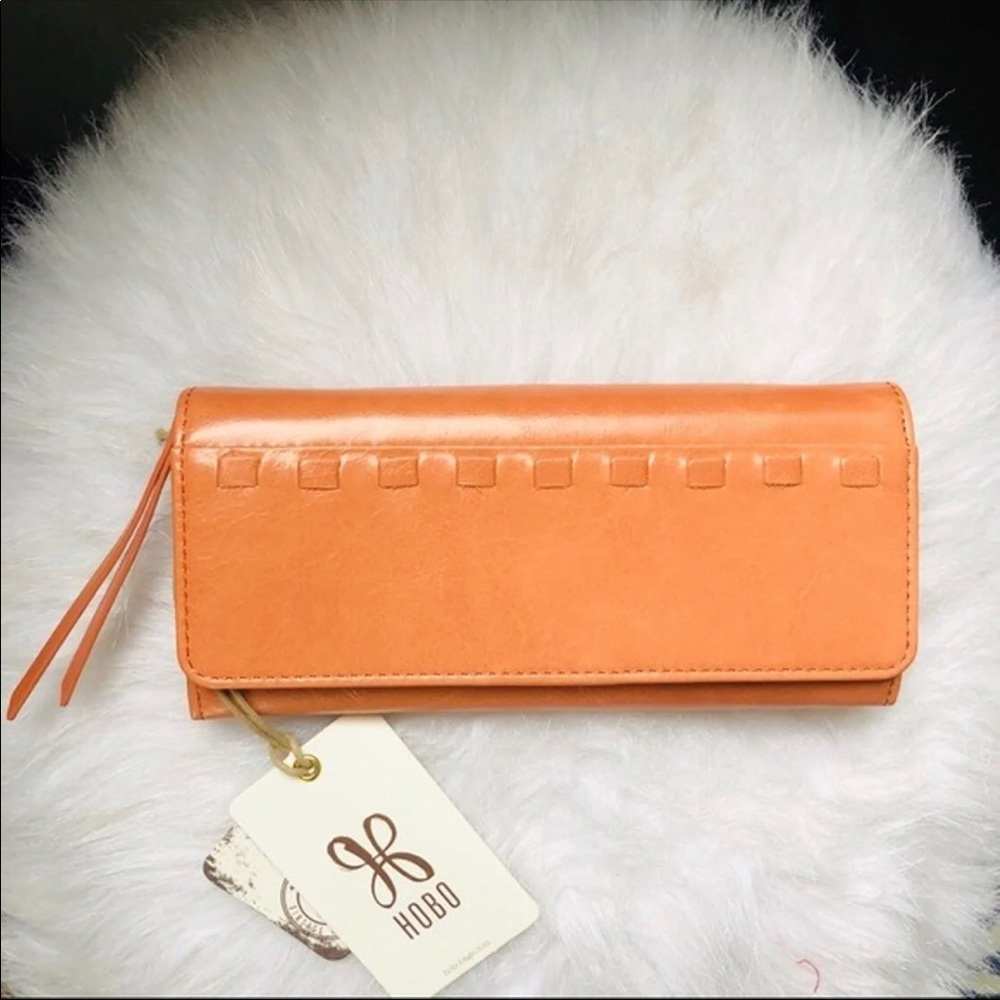Hobo Rider Leather Wallet, Dusty Coral NWT